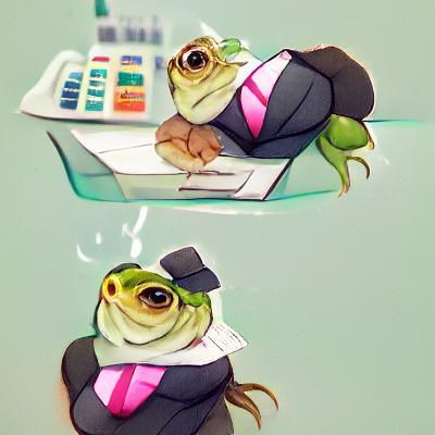 Professional Business Frog Generated by AI