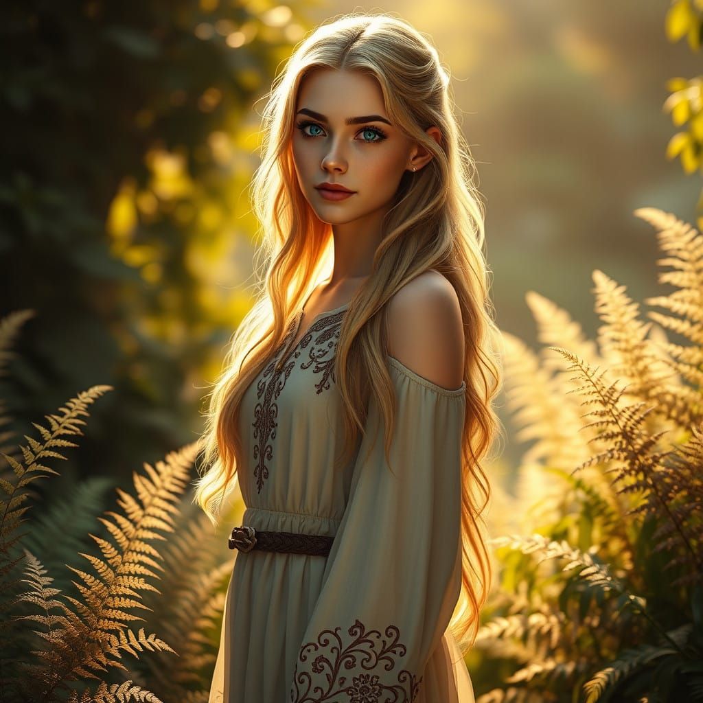 Young Woman Exudes Quiet Strength in Whimsical, Fantasy Land...