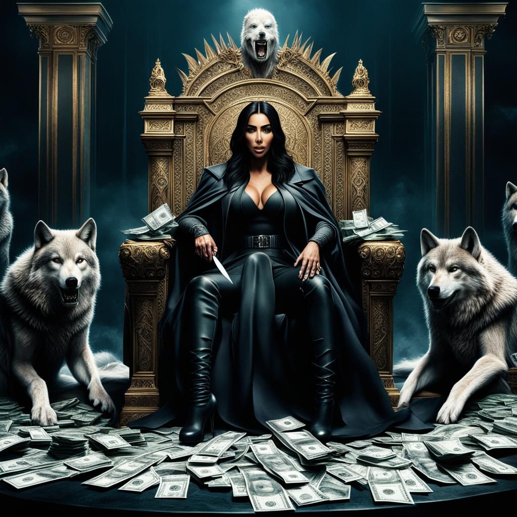 Kim Kardashian as Jason Vorhees on Throne