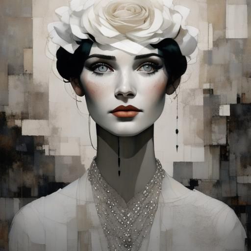 Gatsby Girl Portrait in Ambient Light