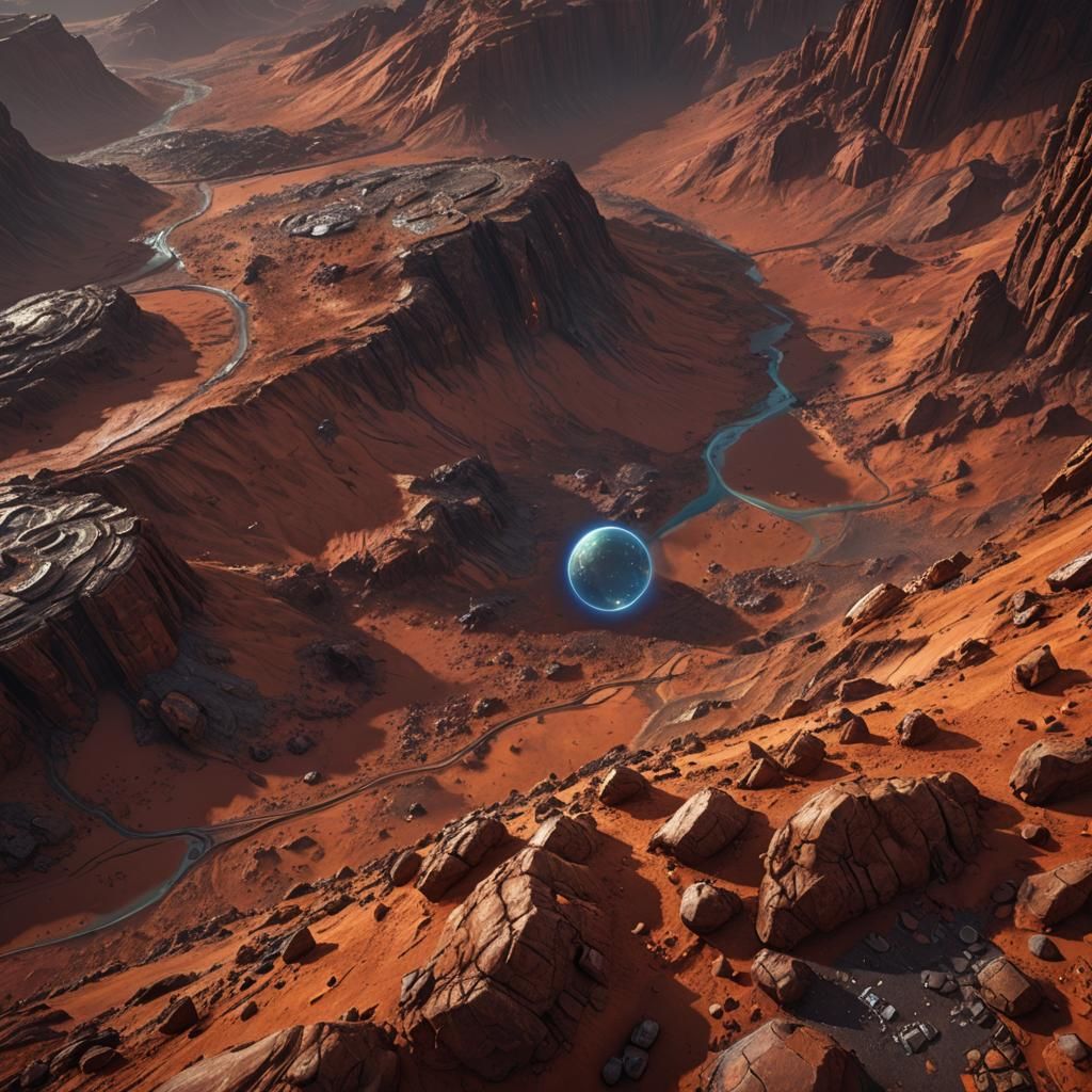 Detailed Matte Painting of Mars in 8K
