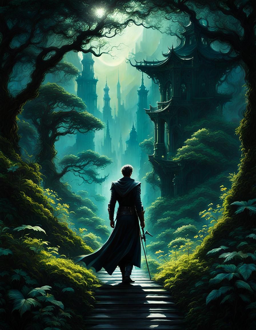 Surreal Toxic Punk Digitalscape with Ethereal Silhouettes