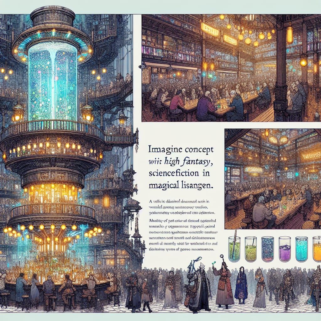 Fantasy Tavern with Magical Drink Dispenser