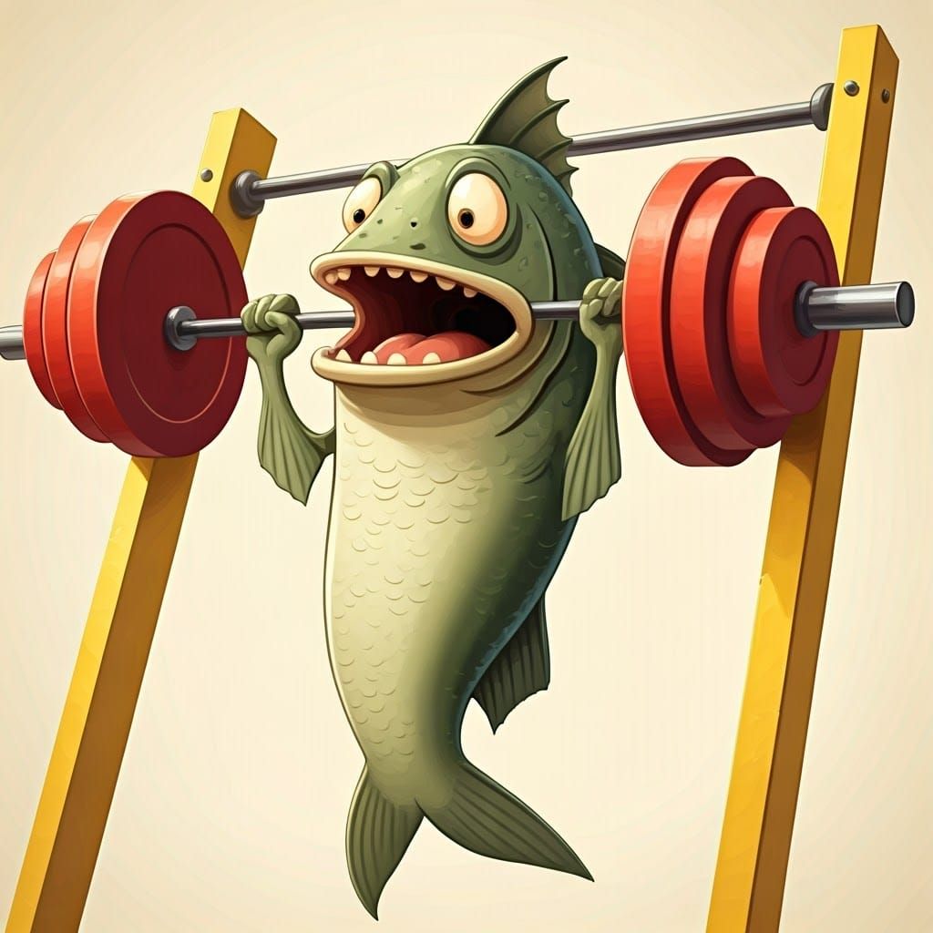 Fish Frenzy Workout in Colorful Cartoon Style