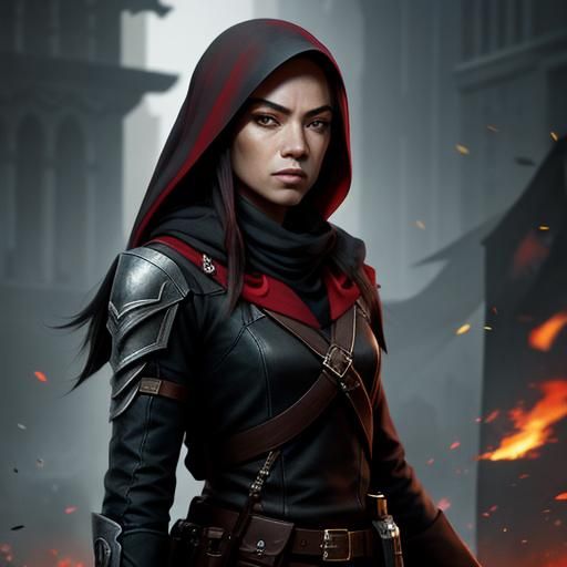 Portrait of a Young Female Assassin