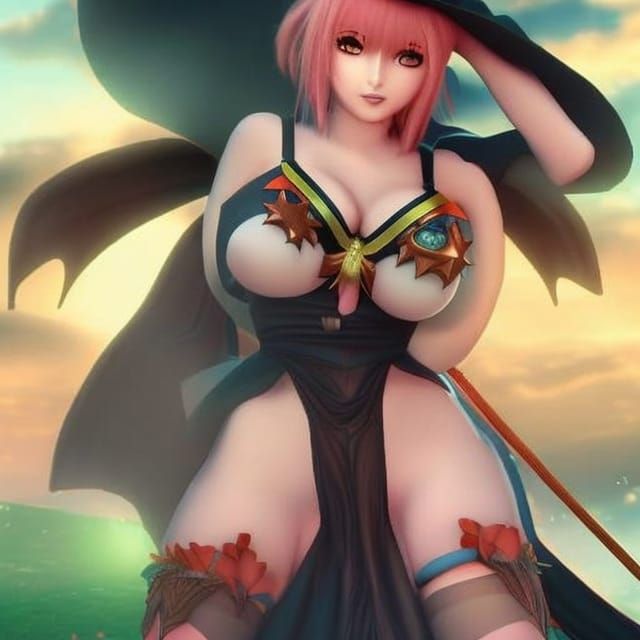 Anime Witch: Exaggerated Proportions in Unreal Engine 5