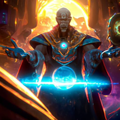 The Ruler of Time: Detailed Matte Painting