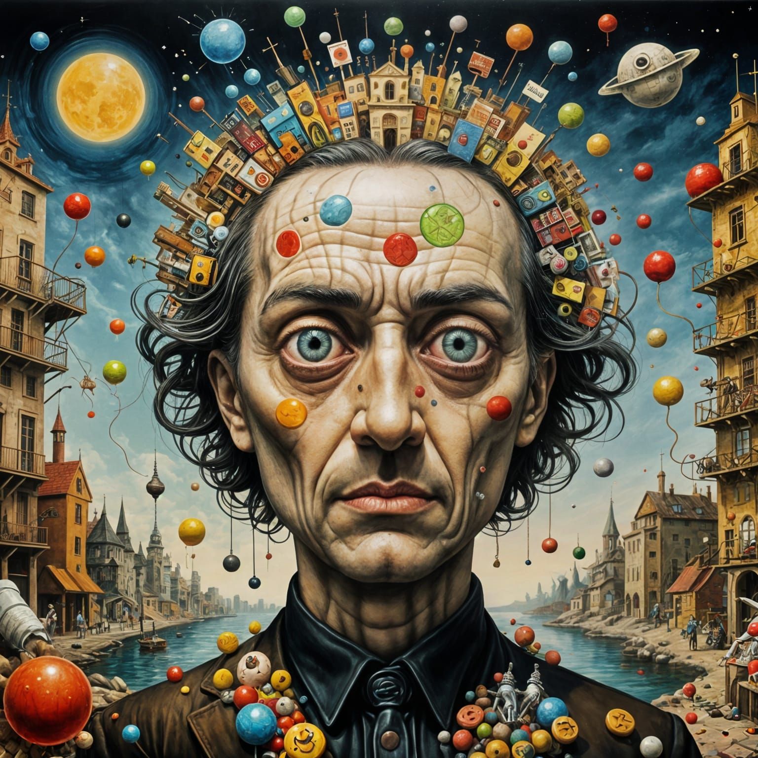 Surrealist Abstract Masterpiece: Golem Identity