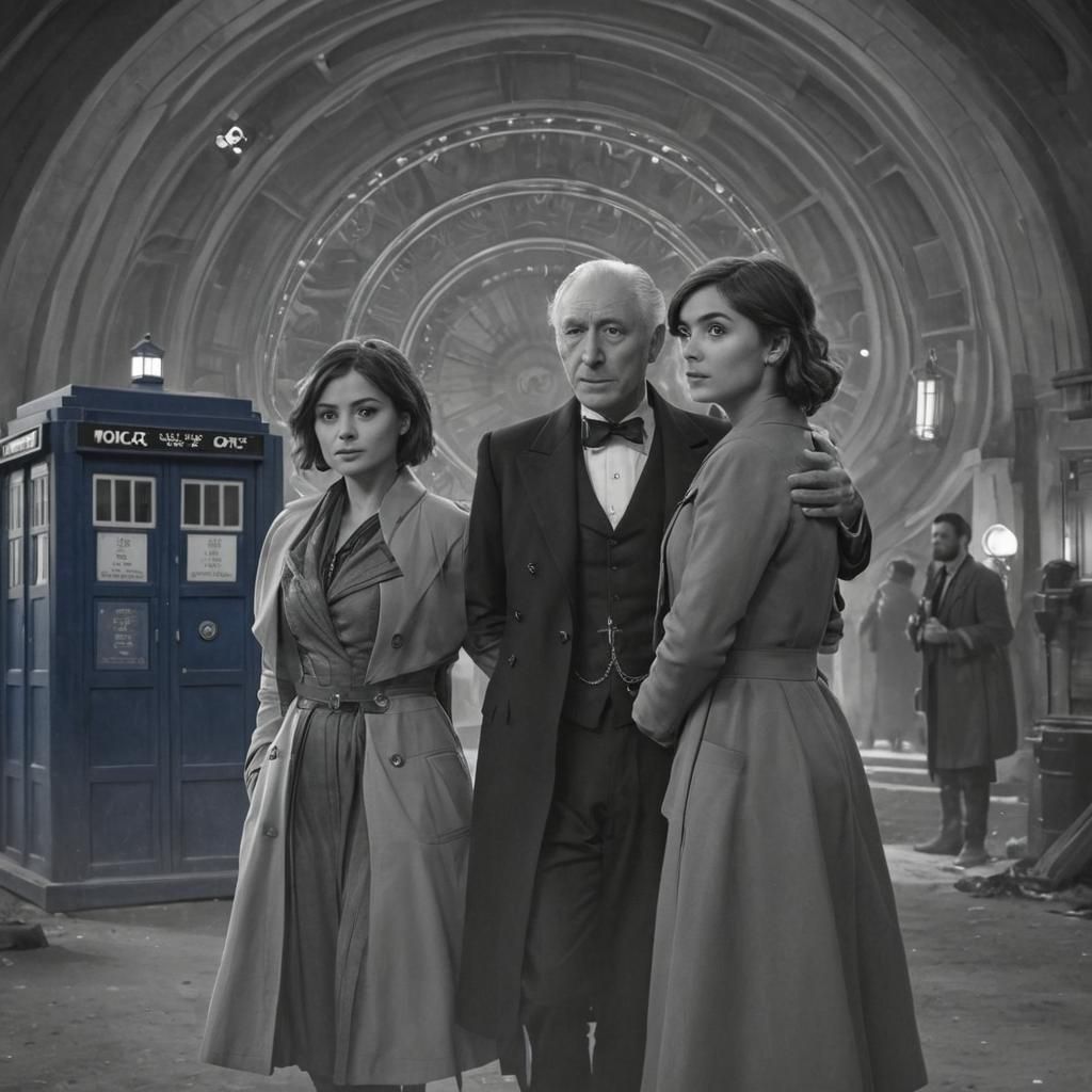 Jenna Coleman goes back in time to warn William Hartnell in ...