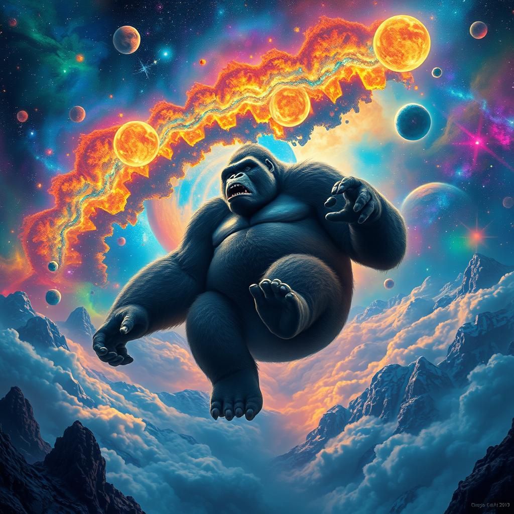 King Kong in a Starry Galaxy