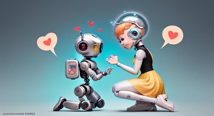 An adorable scene depicted in acrylic and ink mixed media, f...