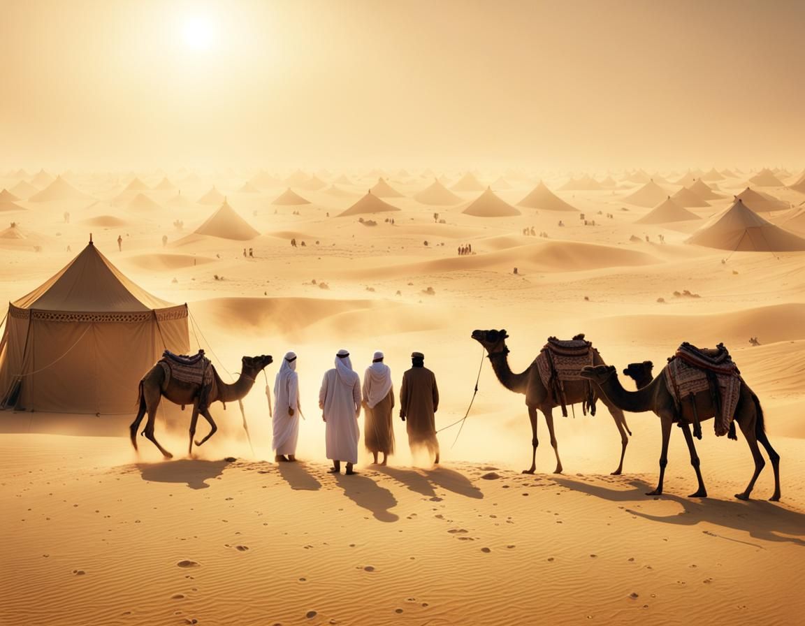 Epic Desert Sunrise in Cinematic Style