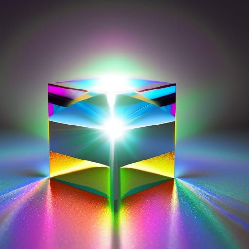 Rainbow Light Prism Crystal in 4K Detail