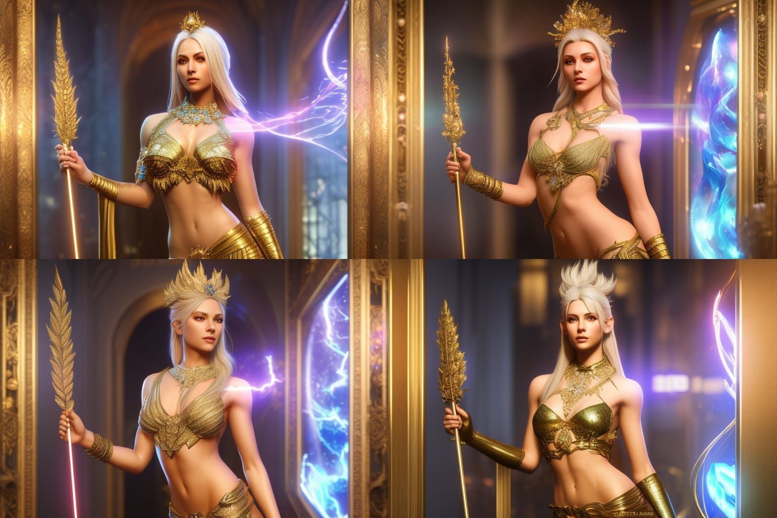 Ethereal Goddess Portrait in 3D Render