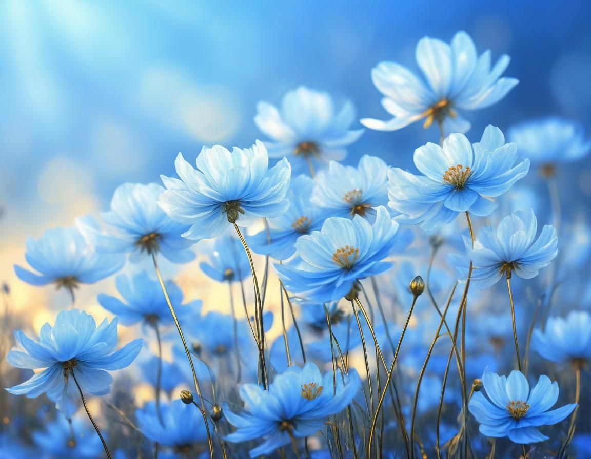 Ethereal Soul Flowers: Abstract Luminous Art