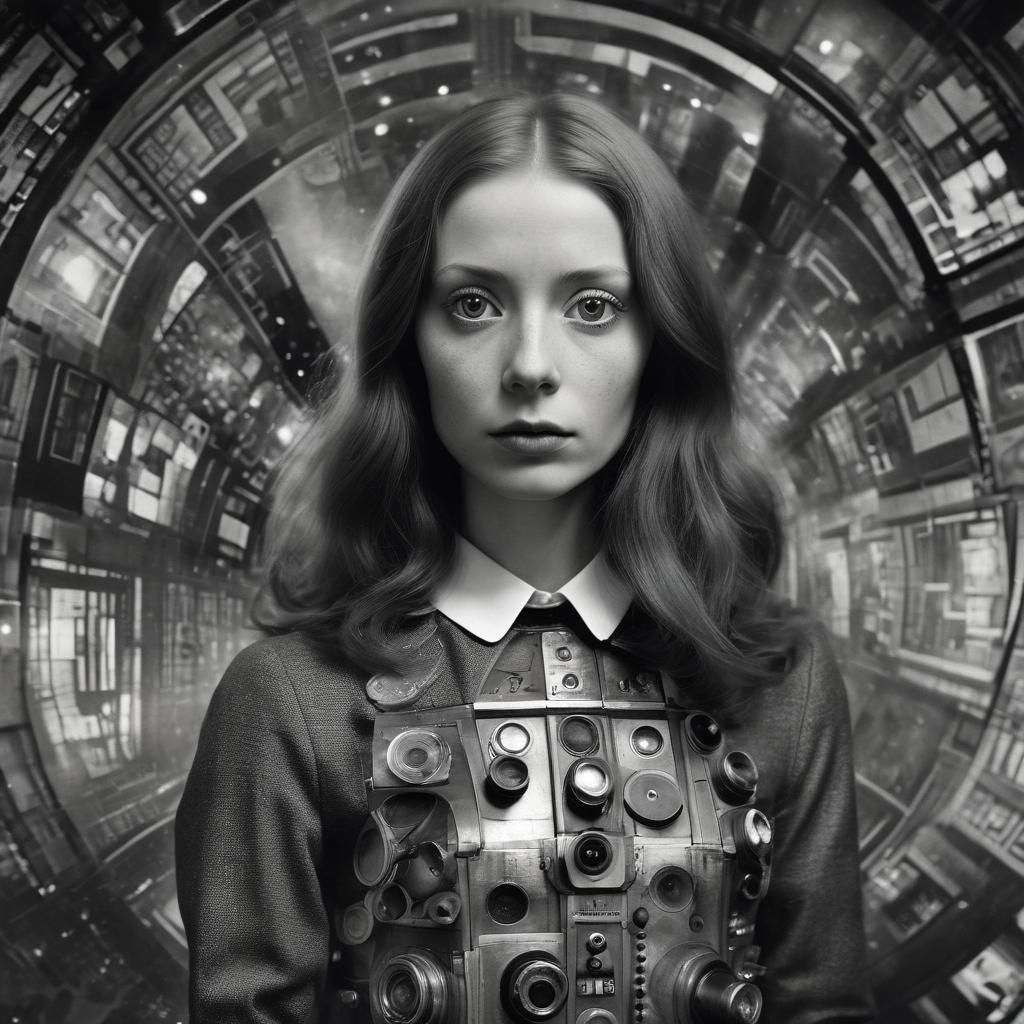 Surreal Double Exposure Portrait: Dalek in Metropolis