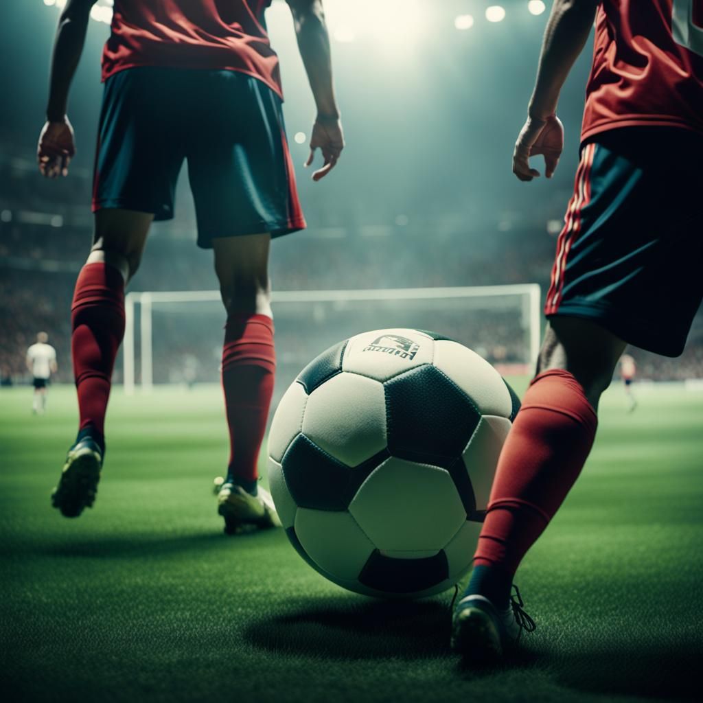 Dramatic Cinematic Soccer Game Film Still