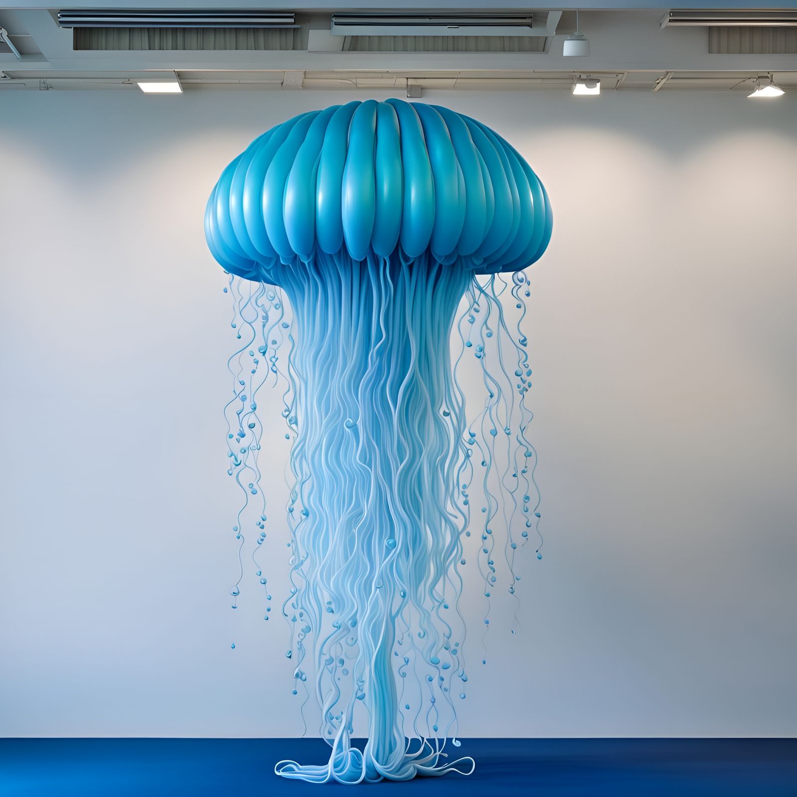 Jellyfish Balloon Sculpture (on display at a balloon twisting & modeling art exhibition)