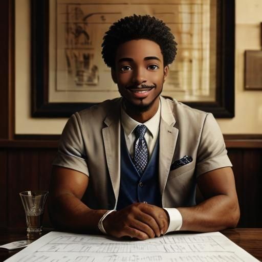 <lora:Charter maker:1.0> seed number: 754422355 African Amer...