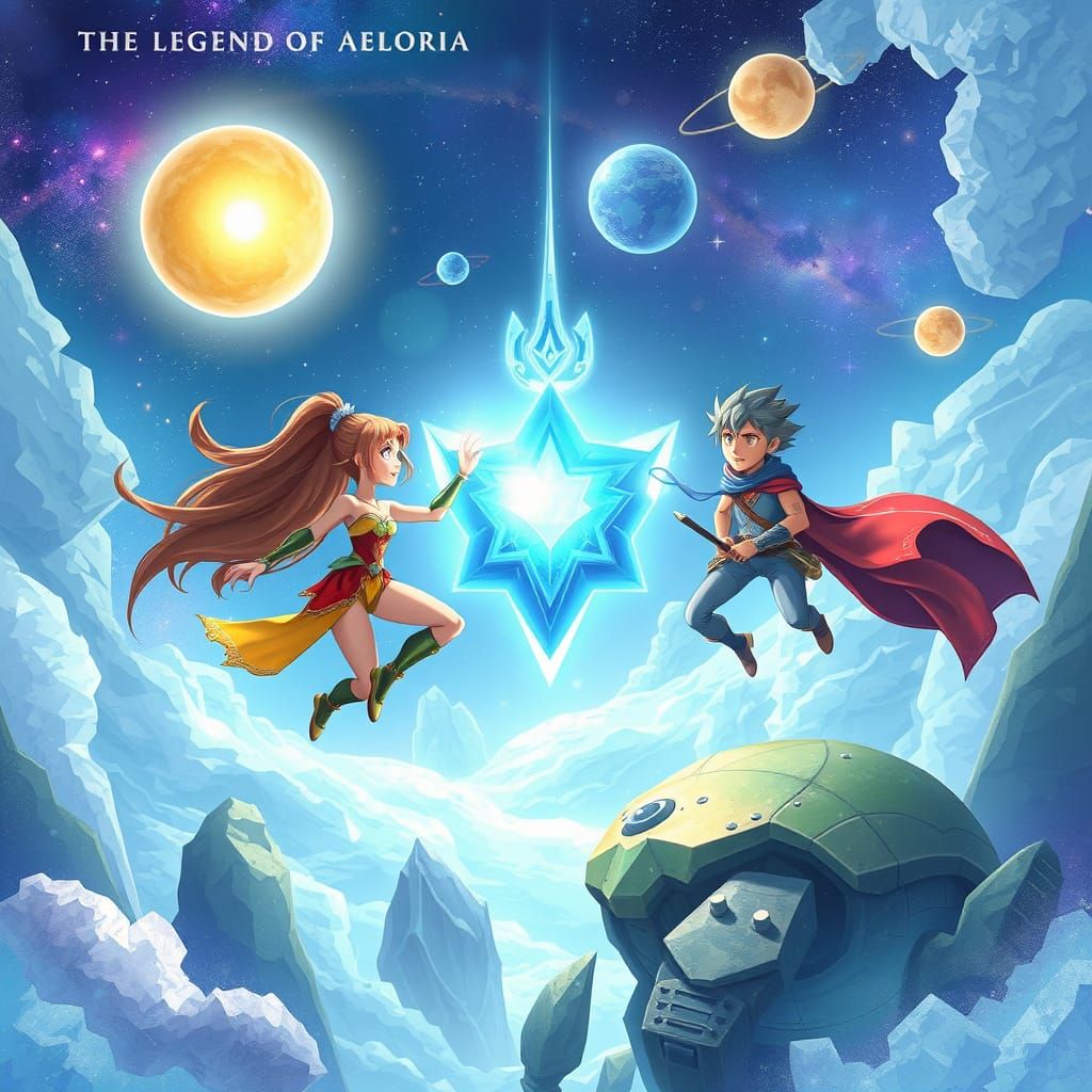 Mystical Planet Aeloria with Floating Islands