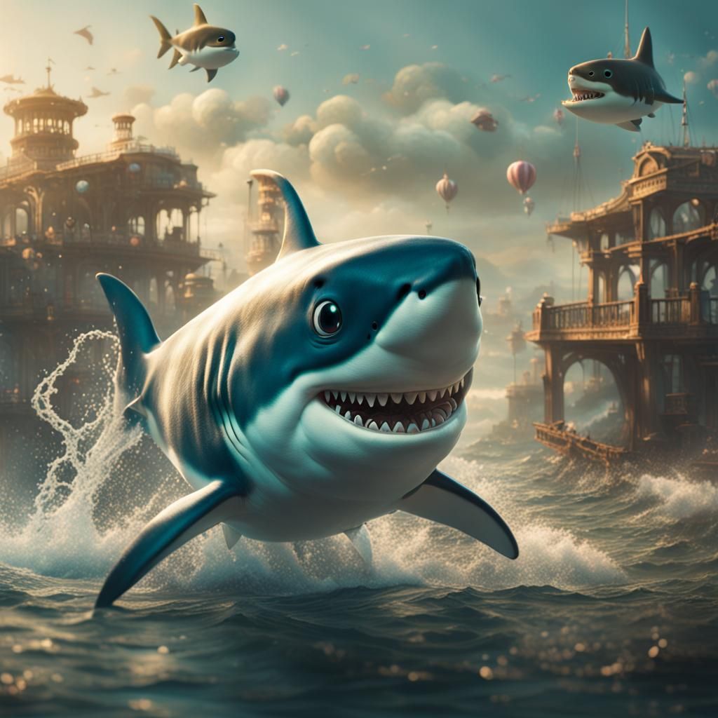 Epic Baby Shark Digital Matte Painting