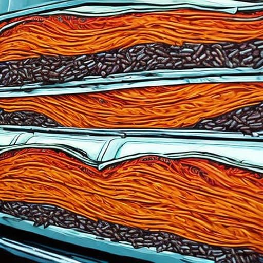 Surreal Politician Sandwich in Acrylic Art Style