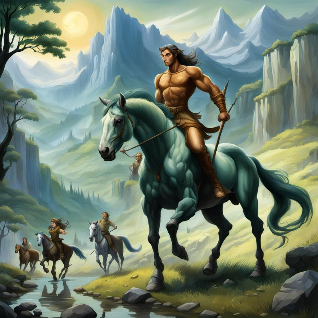 Classical Depiction of a Mythical Centaur