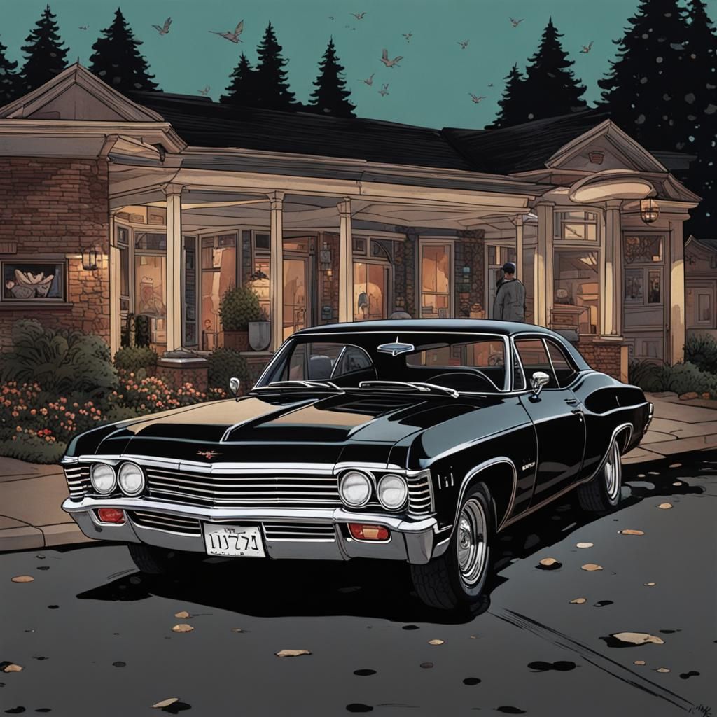 Supernatural's 1967 Chevy Impala "Baby" at Diner
