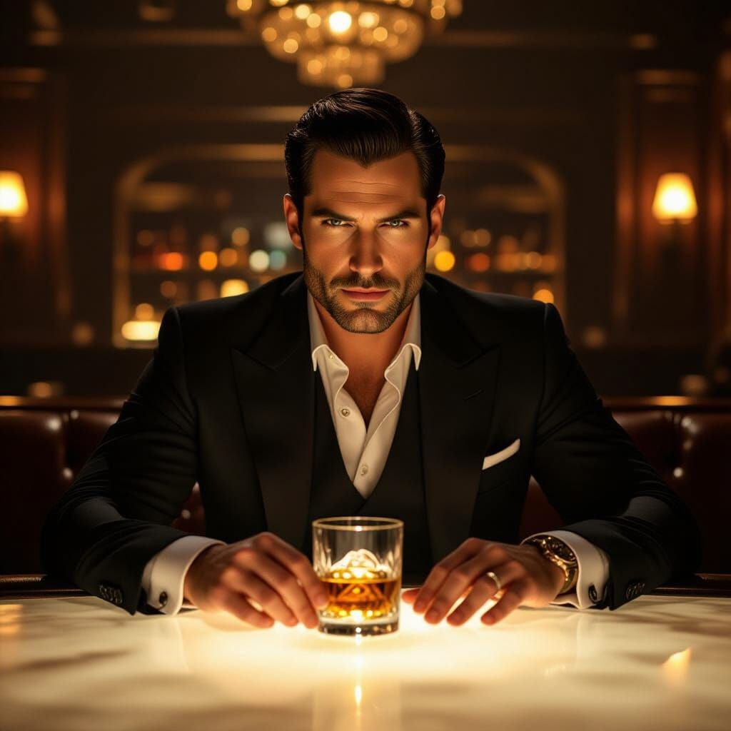 Lucifer at LUX Bar: Cinematic Film Still