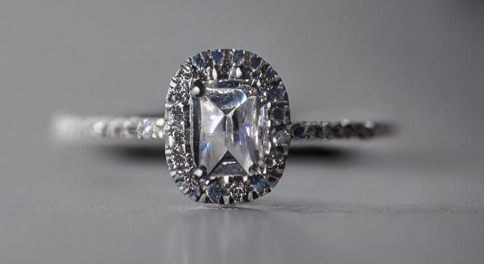 Diamond Nail Art: Close-Up of Jeweled Fingernail