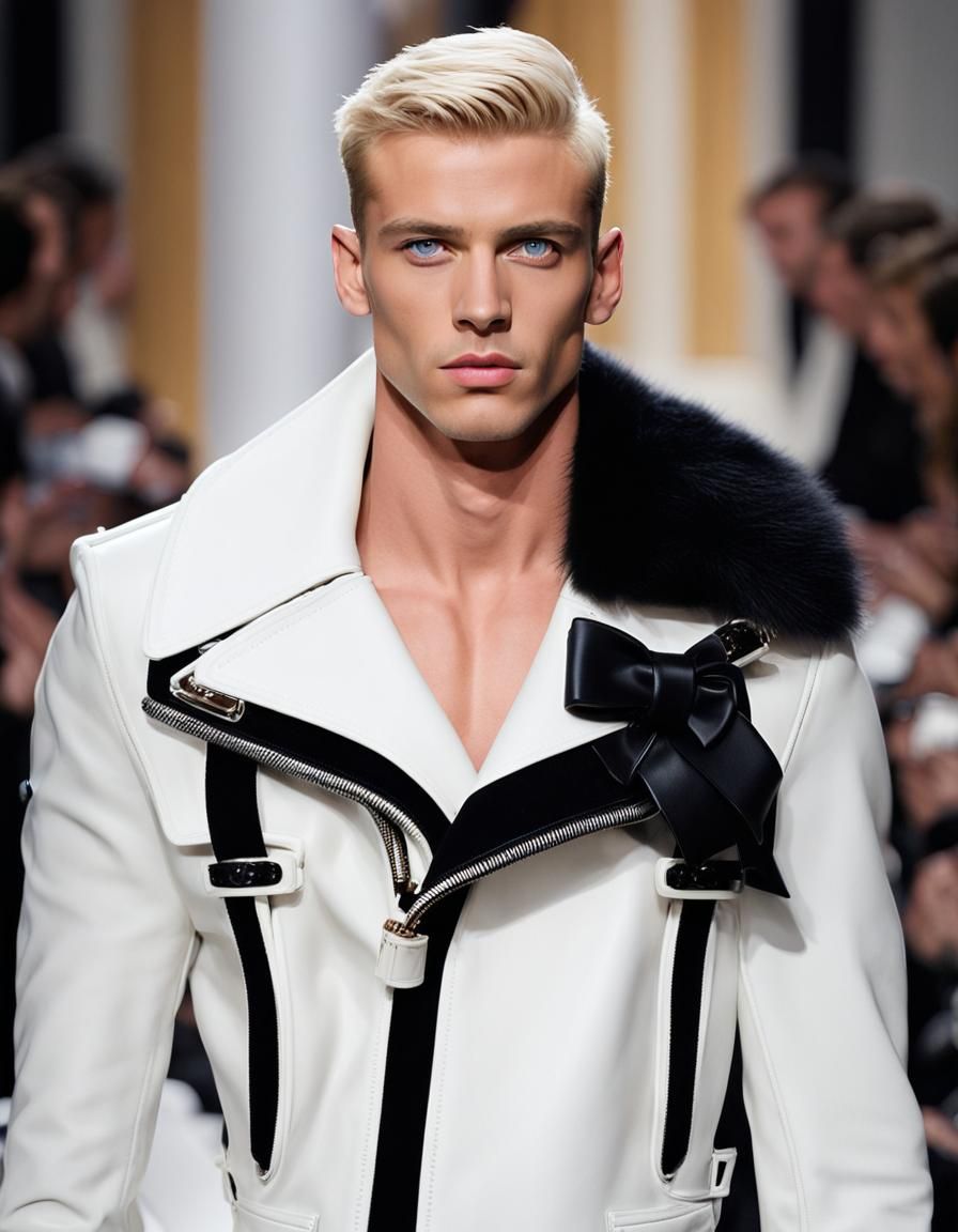 Haute Couture Model on Paris Catwalk