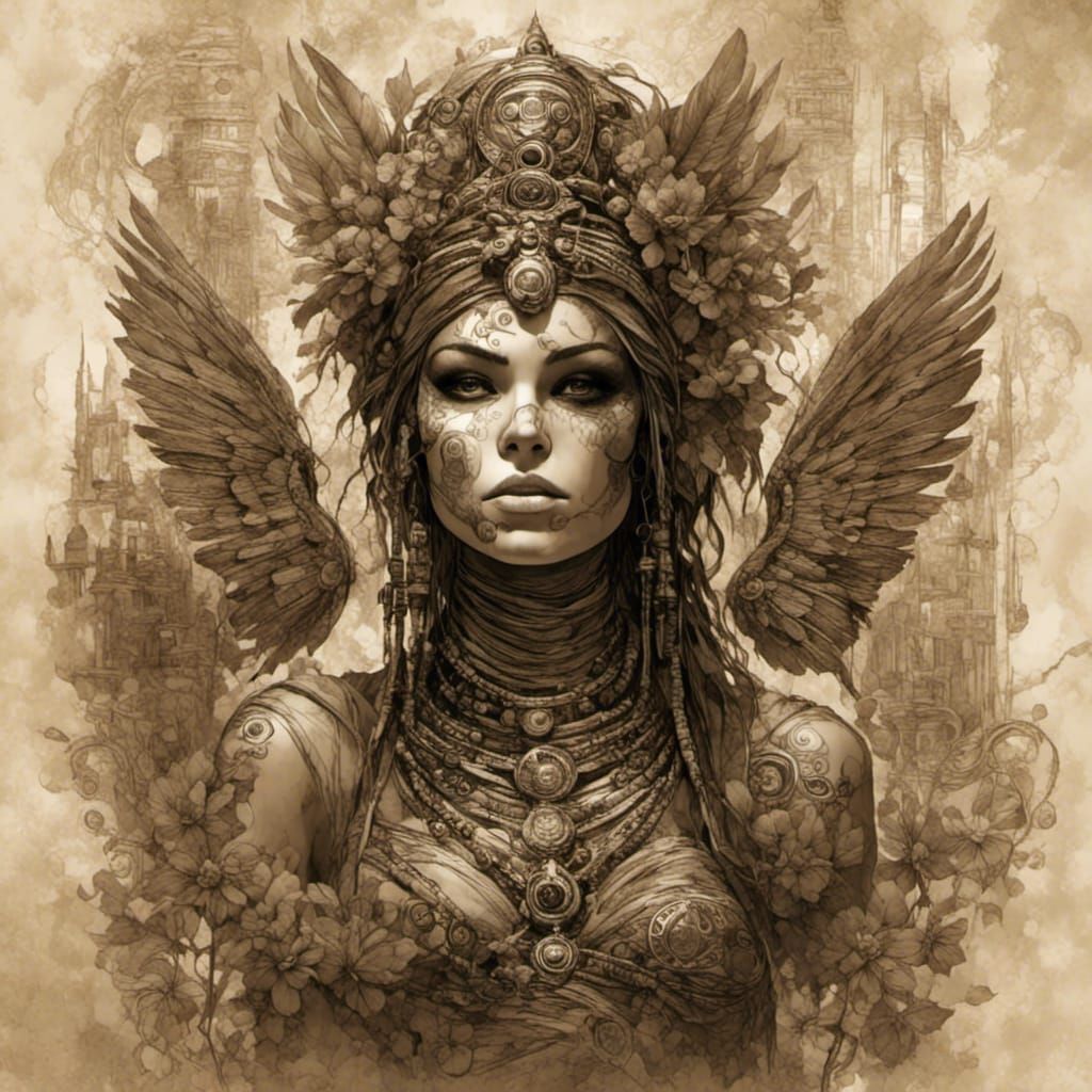 Hyperreal Tattooed Female Mummy Resurrected