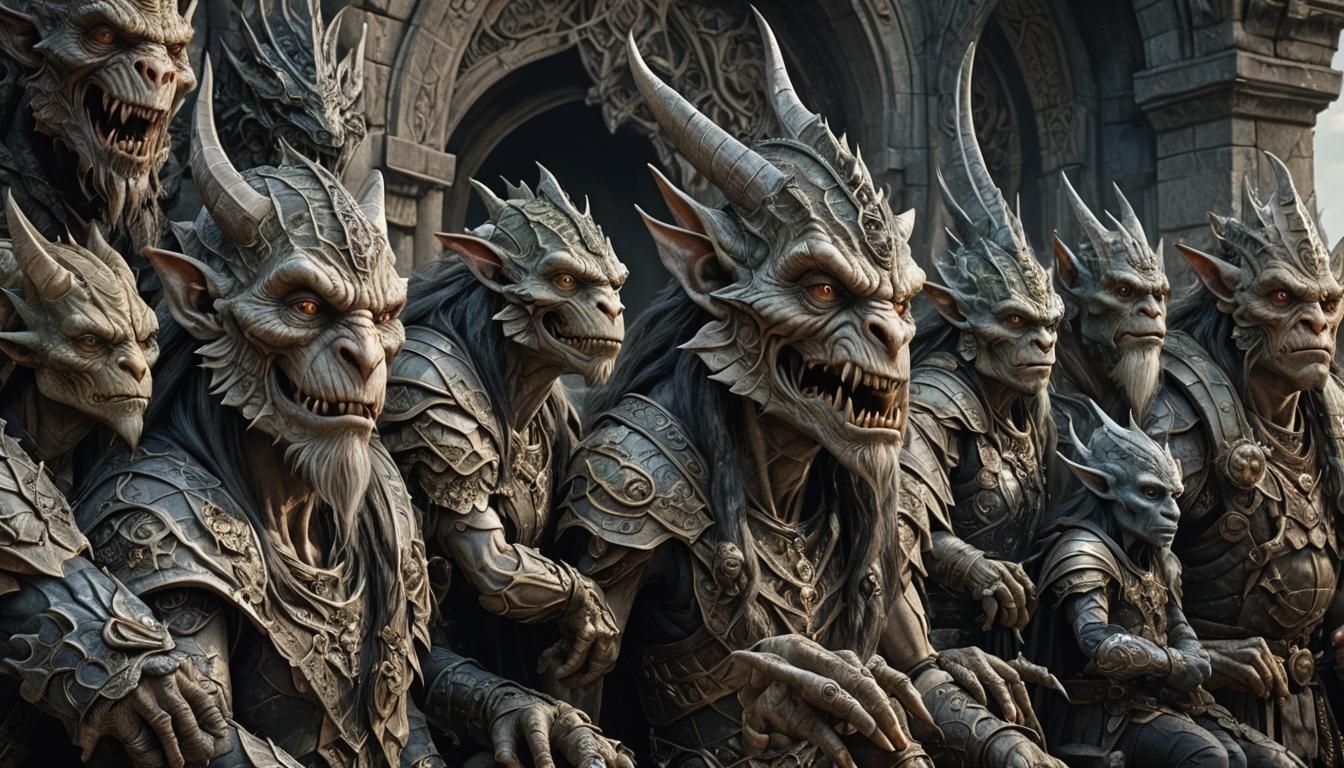 Mythical Creatures Gathering: Hyperrealistic Fantasy Art