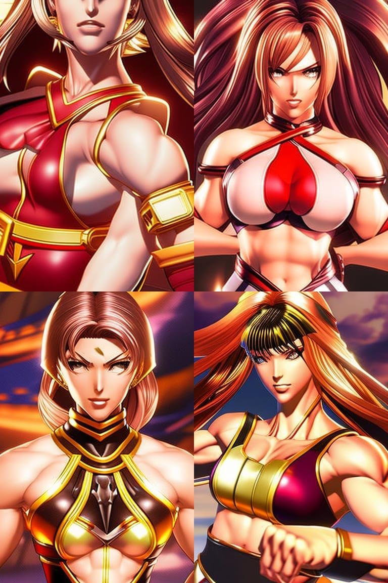Shermie Bodybuilder: King of Fighters Concept Art