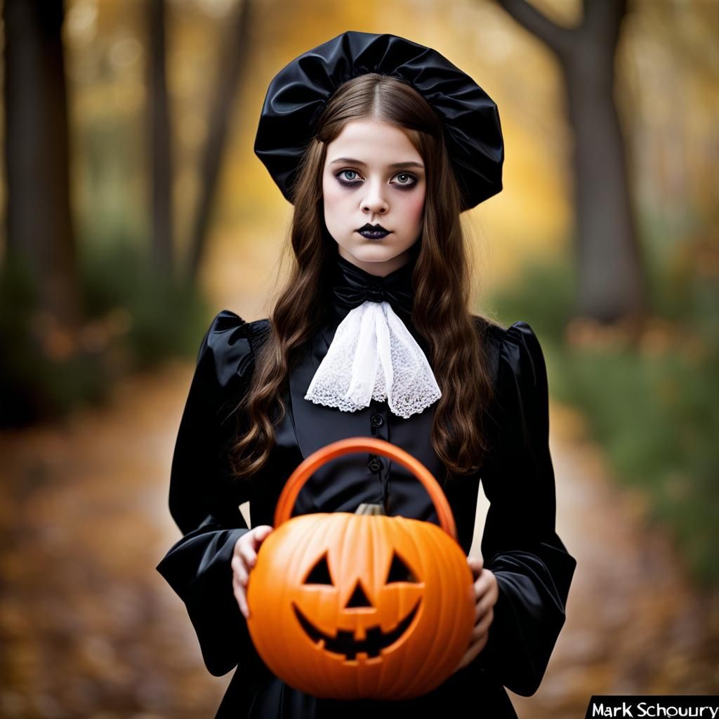 Goth Teen Trick-or-Treating: Professional Portrait