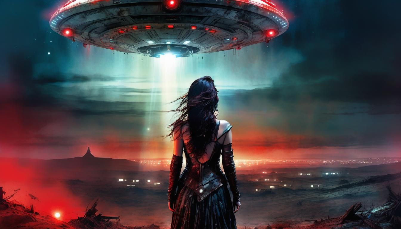 Sharon Den Adel Watches UFO in Apocalyptic Wasteland