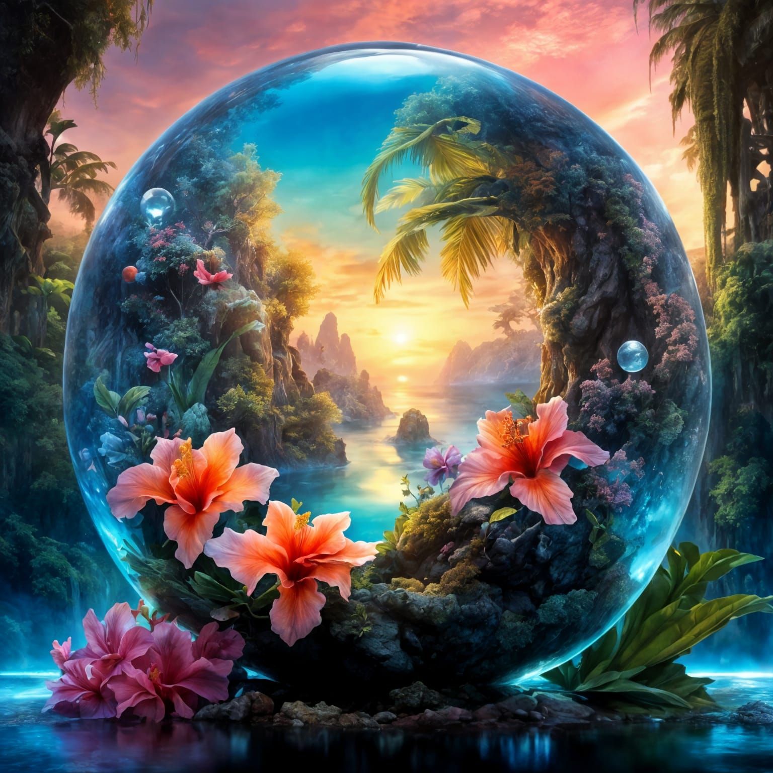 Tropical Paradise Bubble