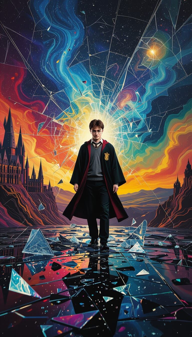 Harry Potter in a Surreal Shattered Dreamscape