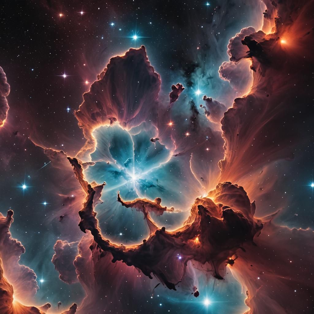 Dramatic Nebula in Deep Space