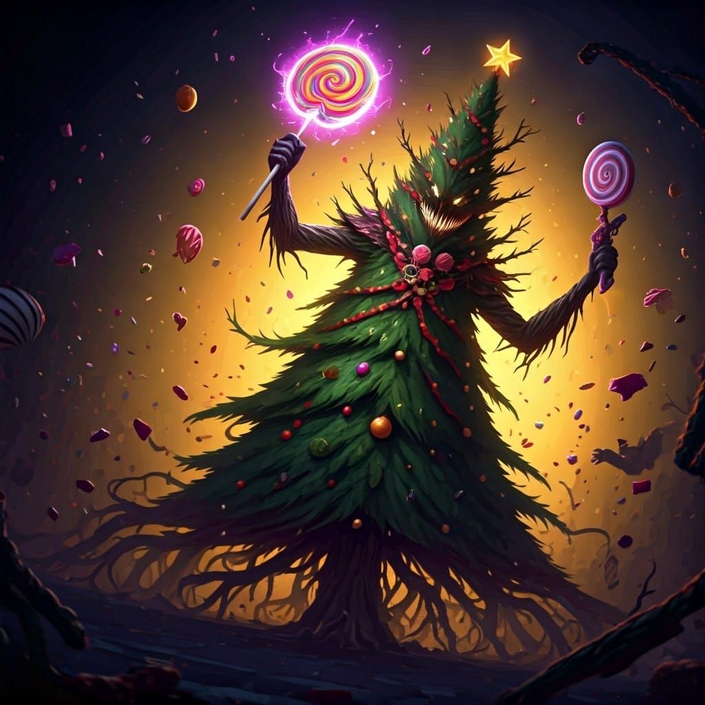 Terrifying Christmas Tree Monster Attack