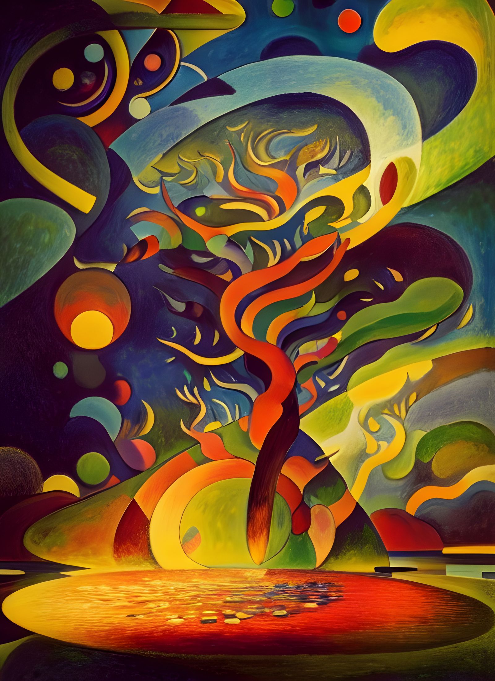 Magical Biopunk Tree of Life in Summer