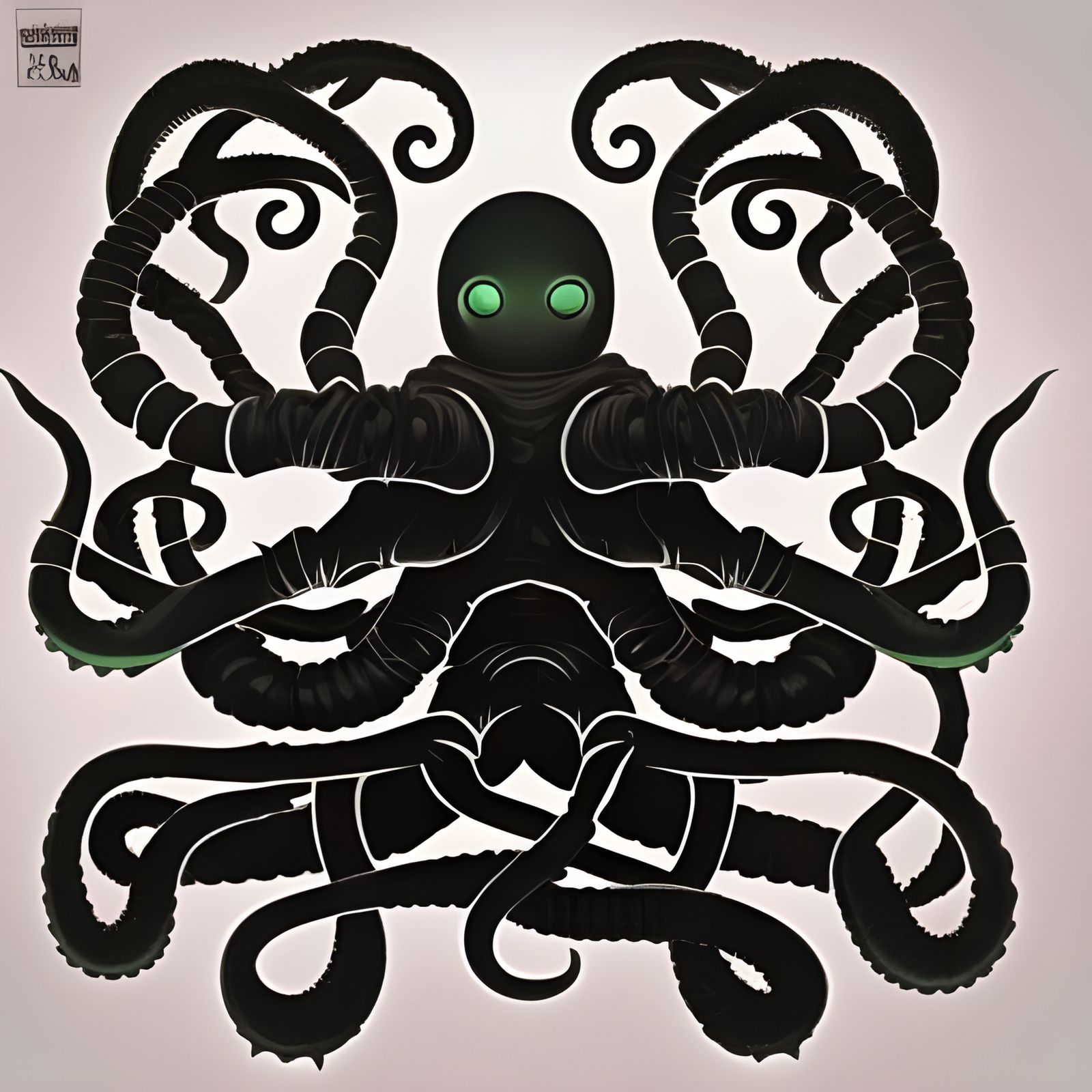 Dark Tentacled Space Horror Creature