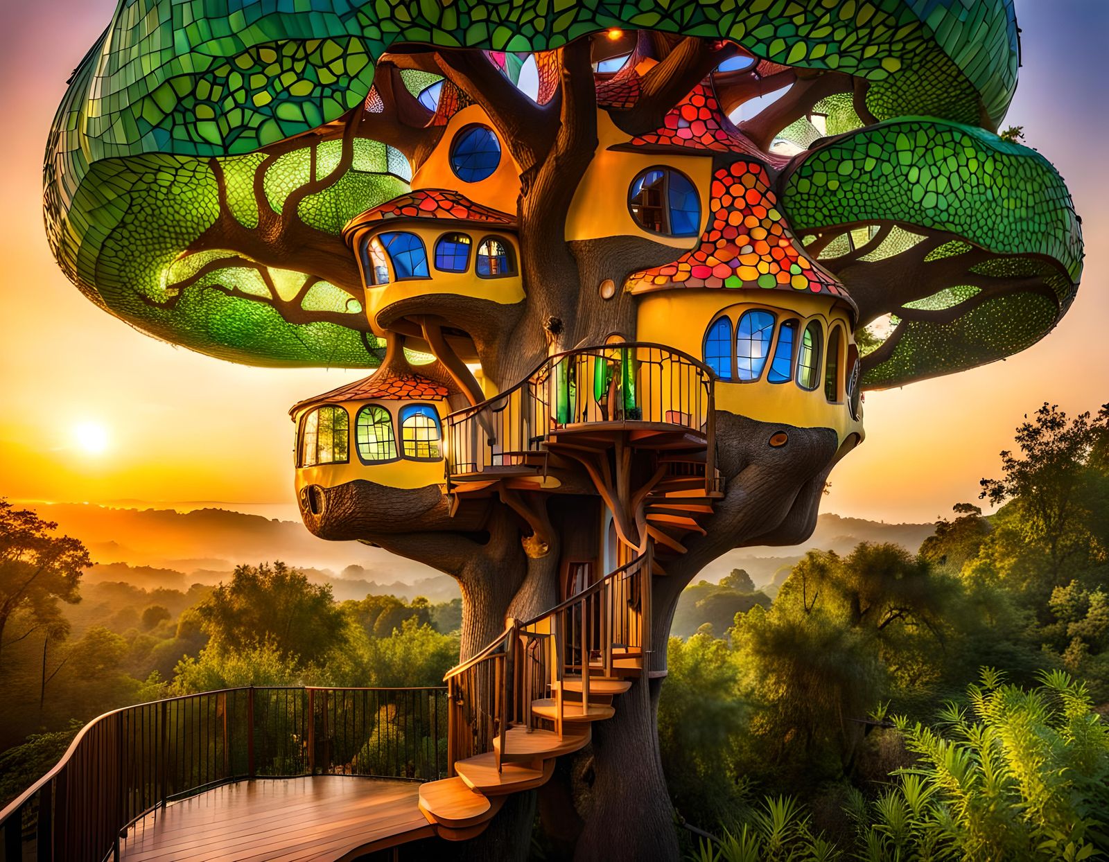 Whimsical Fantasy Treehouse Inspired by Surreal Architects