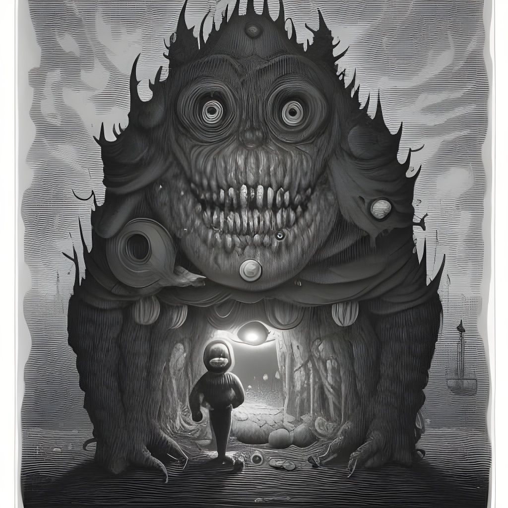 Ominous Monster Portrait in Intricate Style
