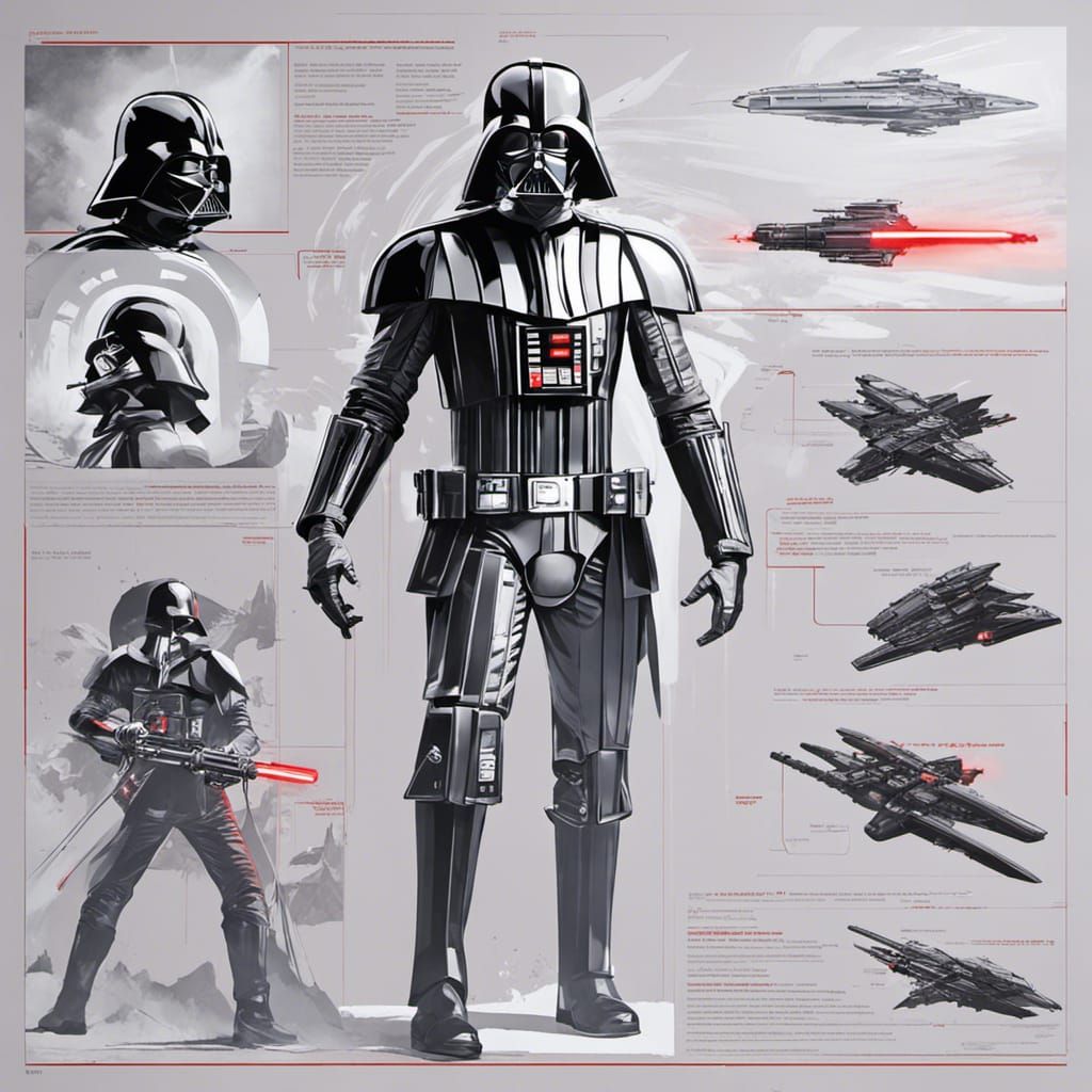 Darth Vader on Alien World in John Berkey Style