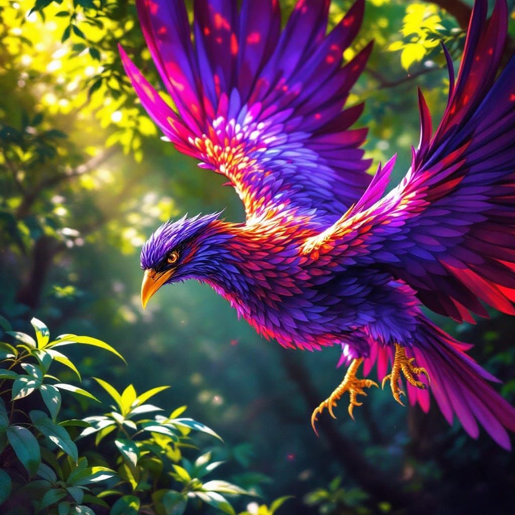 Ethereal Purple Wingspan in Vibrant Flight