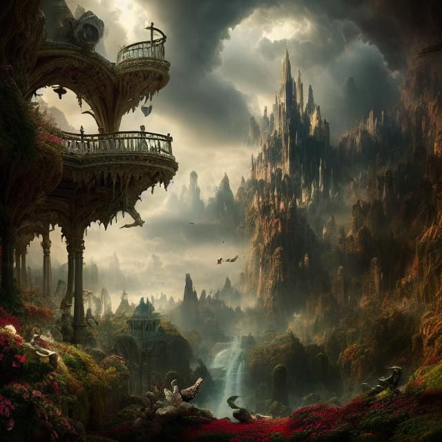 Epic Wonderland: A Detailed Digital Matte Painting