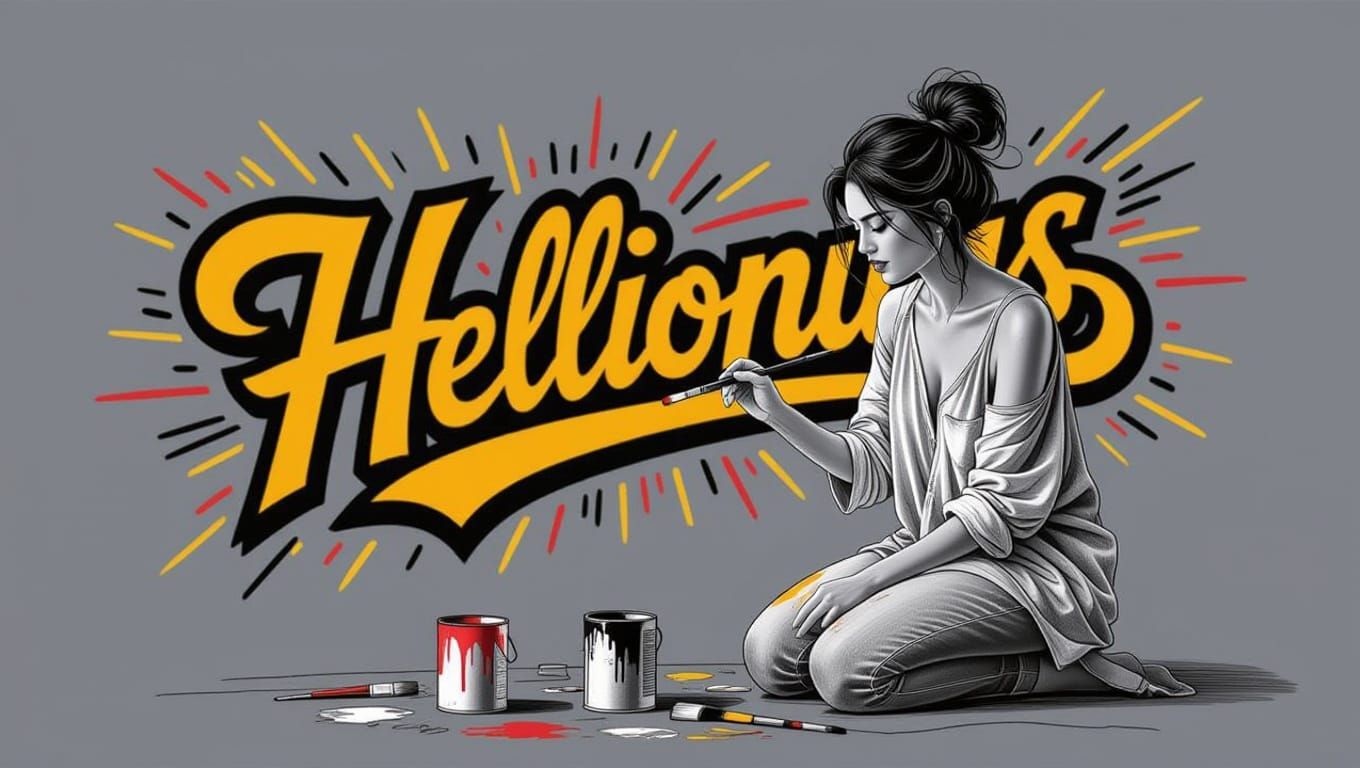 Meticulous Artist Captured in Moment of Creative Flow