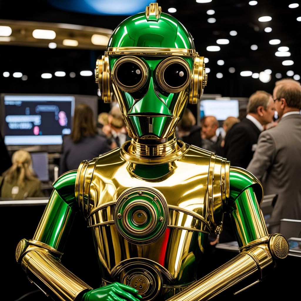 Cheaply Made Clone of Oscar the Grouch and C3PO