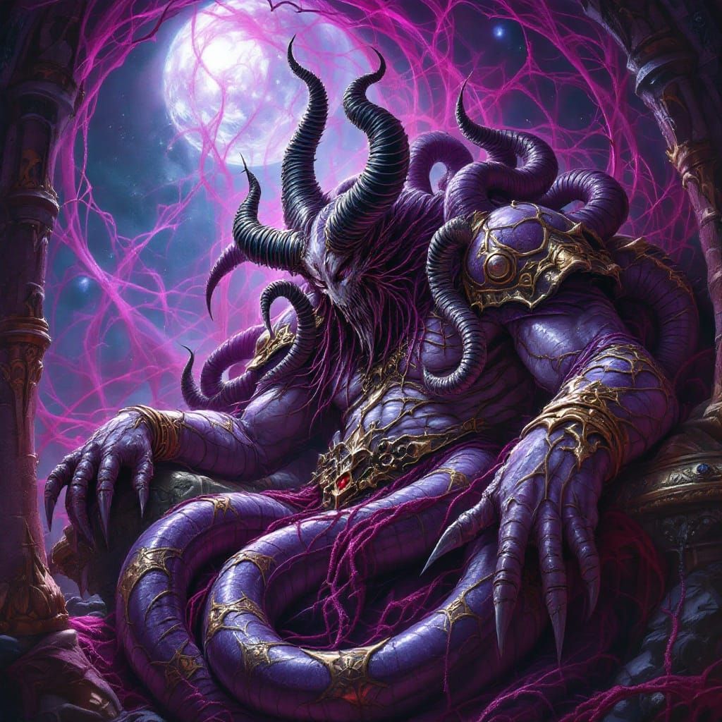 Warhammer Daemon Primarch Fulgrim in Transcendent Horror